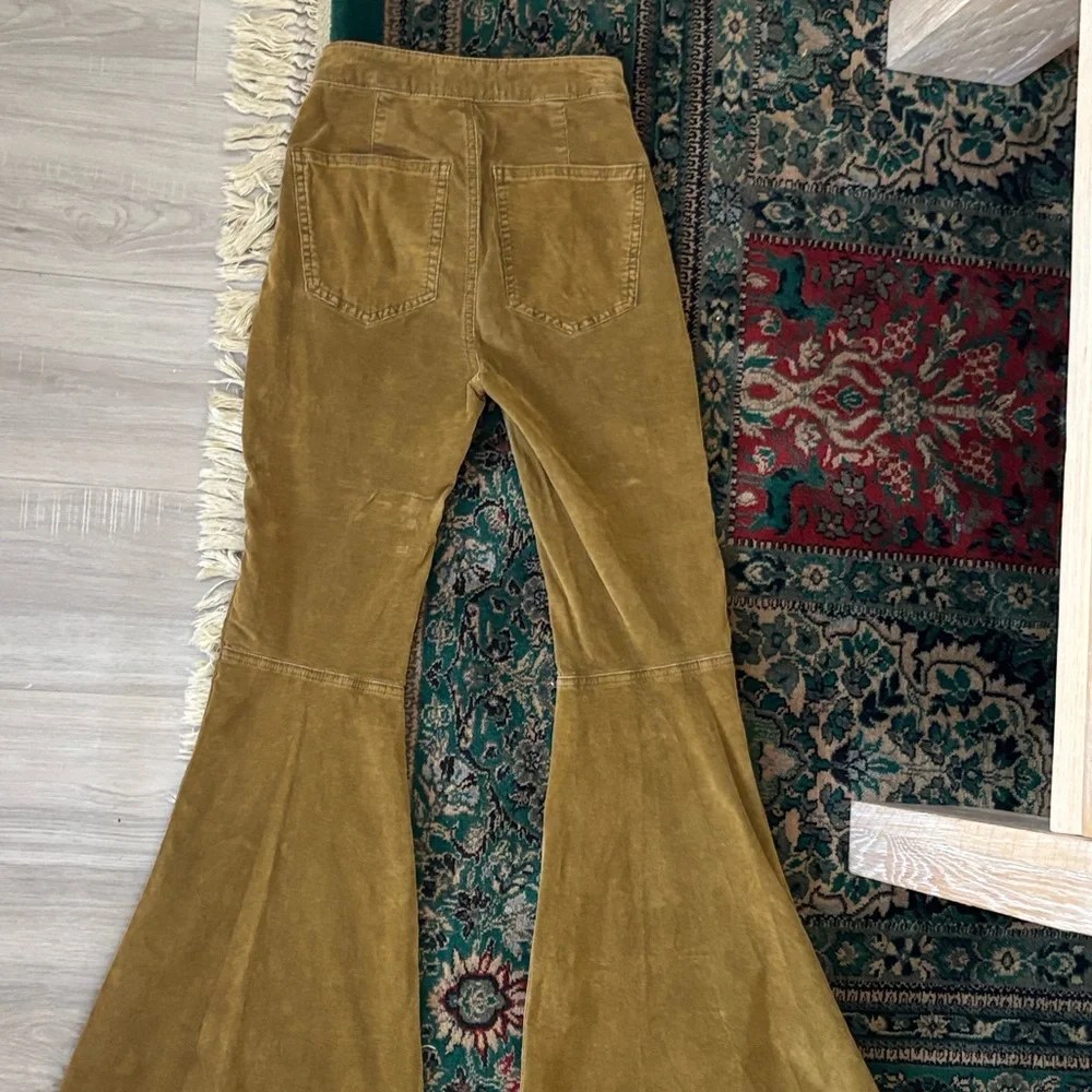 Free People Just Float On Flares Brown Corduroy Pants - Picture 4 of 4